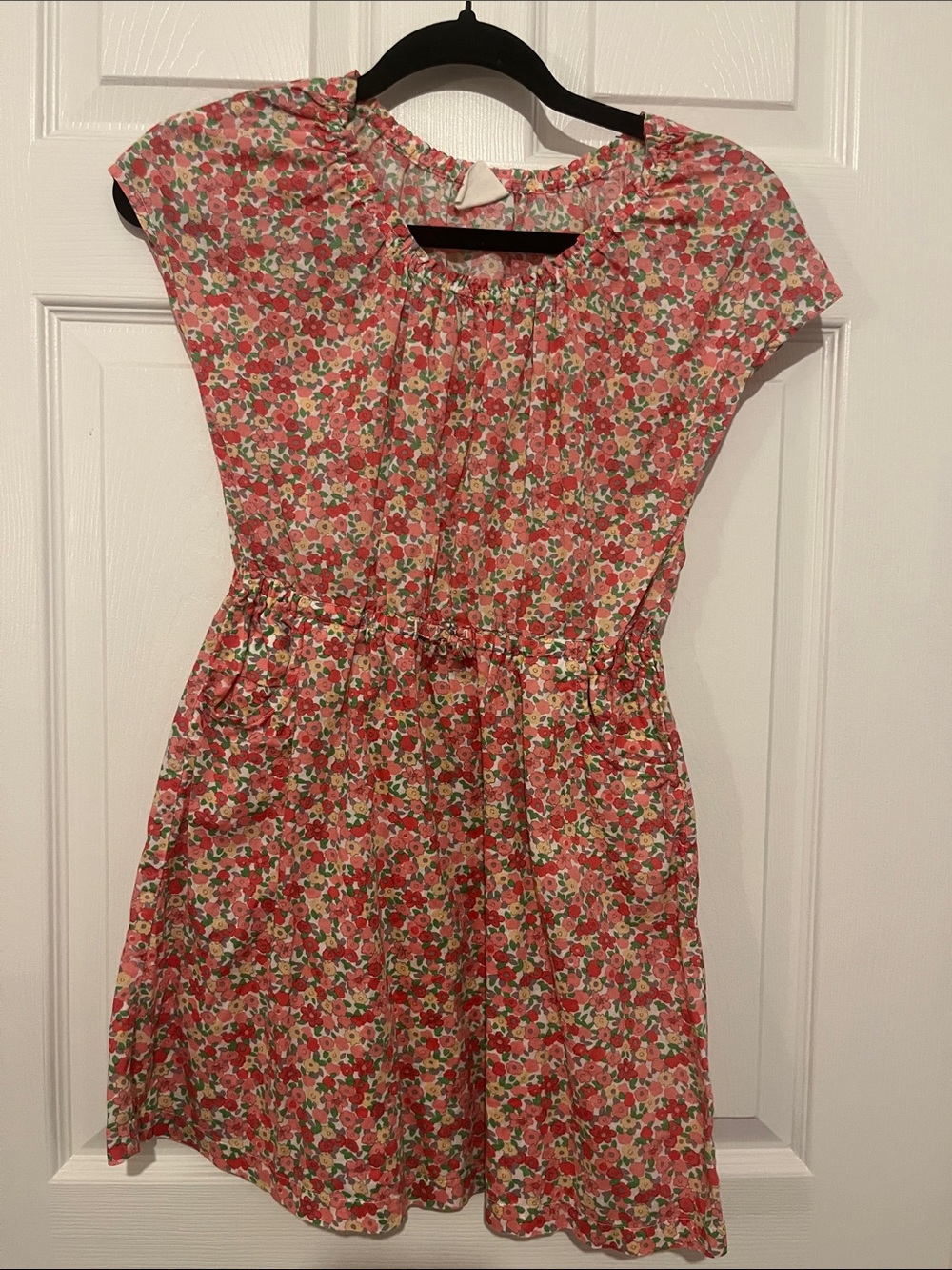 Mini Boden Pink Floral Cotton Day Dress
